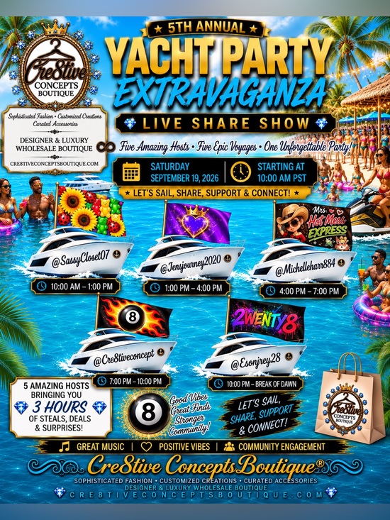 Other - Yacht 🛥️ extravaganza 9/19 1pm 🕐 PST Share show , Join us